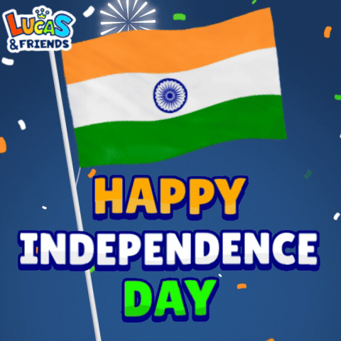 Lucas & Friends Flag Happy Independence Day GIF