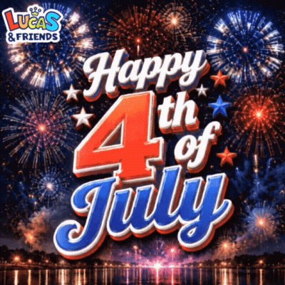 Lucas & Friends Happy 4Th Of July With Fireworks GIF