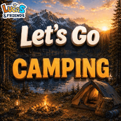 Lucas & Friends Let's Go Camping Tent GIF