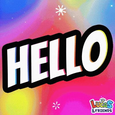 Lucas & Friends Logo Saying Hello GIF