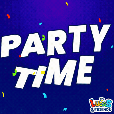 Lucas & Friends Party Time Poster GIF