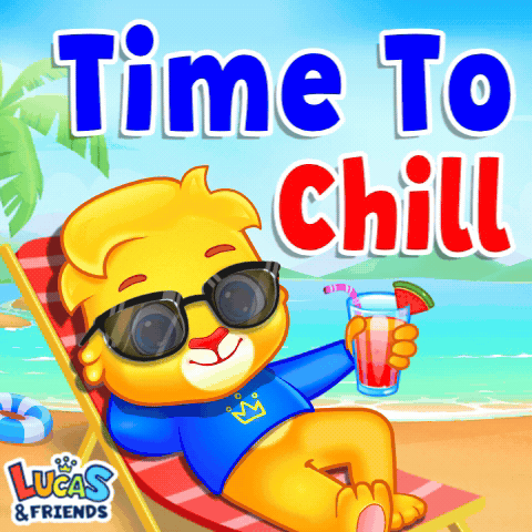 Lucas & Friends Teddy Bear With Drink GIF