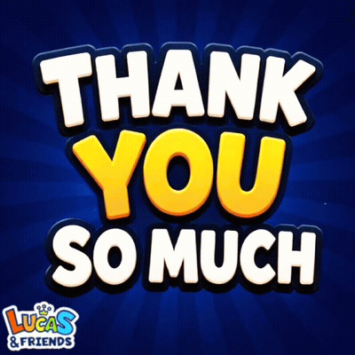Lucas & Friends Thank You So Much Advertisement GIF