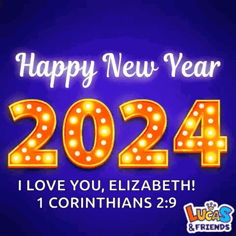 Lucas & Friends Wishes You A Happy New Year With A Quote From 1 Corinthians 2 : 9 GIF