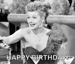 Lucille Ball Celebrate Happy Birthday Champagne