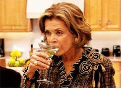 Lucille Bluth Drink Martini Evil Gaze GIF