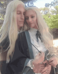 Lucius Malfoy And Narcissa Malfoy Hug GIF