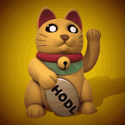 Lucky Cat Hodl GIF