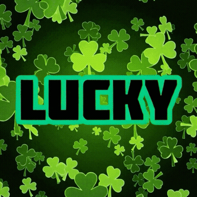Lucky Shamrocks On Green Background GIF