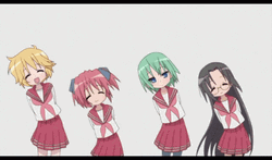 Lucky Star Anime Girls Dance Sway GIF