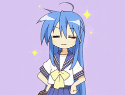 Lucky Star Anime Konata Izumi Sparkling GIF