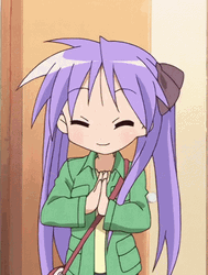 Lucky Star Kagami Hiiragi Smile Happy Cute GIF