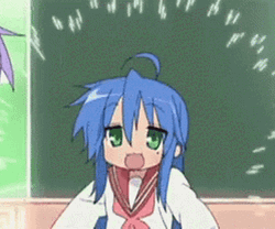 Lucky Star Konata Izumi Classroom Arm Flap GIF