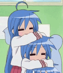Lucky Star Konata Izumi Lean On Self Loop GIF