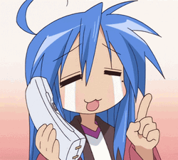 Lucky Star Konata Izumi Phone Call Crying GIF