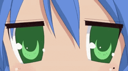 Lucky Star Konata Izumi Side Stare Eyes GIF