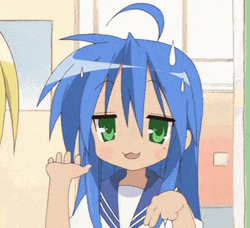 Lucky Star Konata Izumi Talking Fast Hands GIF