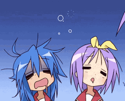 Lucky Star Konata Izumi Tsukasa Hiiragi Sleep GIF