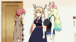 Lucoa With Two Girls Anime GIF