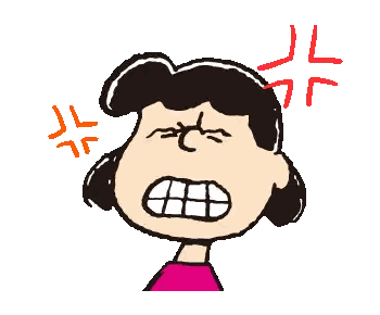 Lucy Brown With Angry Expression Sticker