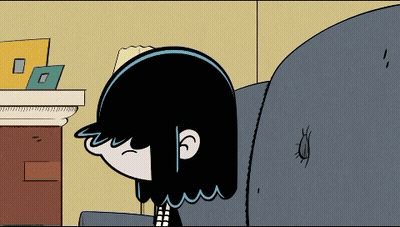 Lucy From The Loud House Sitting On Chair GIF