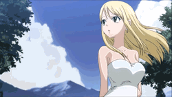 Lucy Heartfilia Fairy Tail Side Look GIF