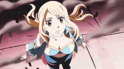 Lucy Heartfilia Fairy Tail Stare GIF