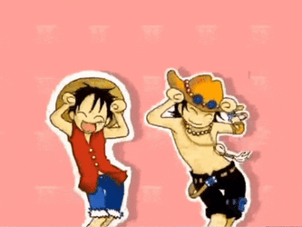 Luffy Ace One Piece GIF