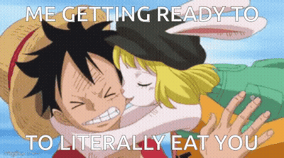 Luffy And Carrot One Piece Saying Getting Ready To Eat You GIF