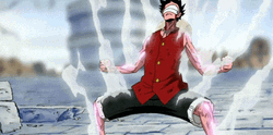 Luffy Fighting Moment Multiple Punches GIF