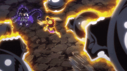 Luffy Gear 3 Black Elephant Gatling GIF