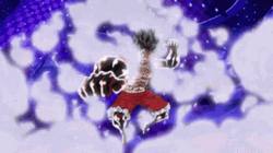 Luffy Gear 4 Cloudy Figure GIF