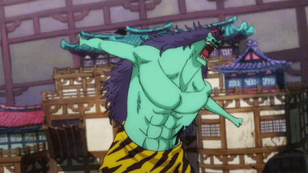 Luffy Gear 4 Fighting Goki GIF