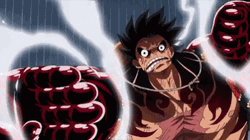 Luffy Gear 4 Jumping With Serious Face GIF