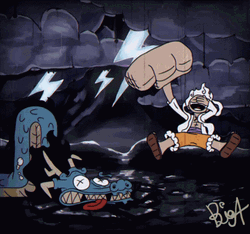 Luffy Gear 5 Hitting The Dragon GIF