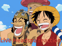 Luffy Gear 5 Live Headspa Reaction GIF