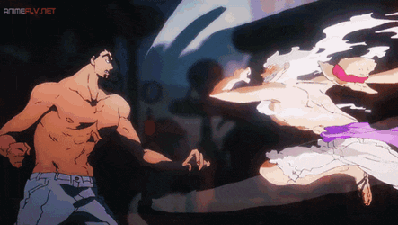 Luffy Gear 5 Rob Lucci GIF