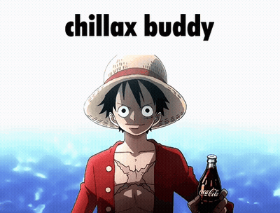 Luffy Holding Coca Cola Bottle