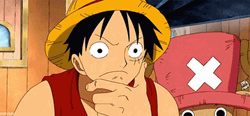 Luffy Thinking With Chopper GIF