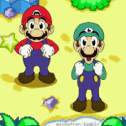 Luigi And Mario Shimmying GIF