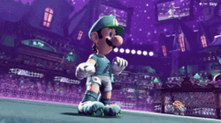 Luigi Dancing In Arena GIF