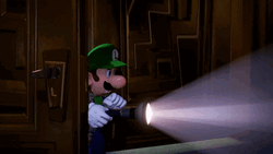 Luigi's Mansion 3 Slowly Entering Room GIF