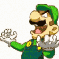 Luigi Sinister Laugh Mobile Art GIF