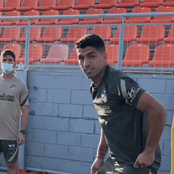 Luis Suarez Hand Waving GIF