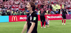 Luka Modric Hands On Head GIF