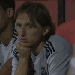 Luka Modric Sitting On The Bench GIF
