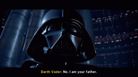 Luke I Am Your Father Lego Star Wars GIF