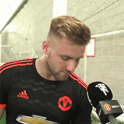 Luke Shaw Having An Interview GIF