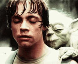 Luke Skywalker Focusing With Master Yoda GIF