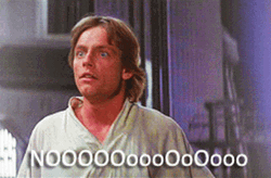 Luke Skywalker Shouting Noooo GIF